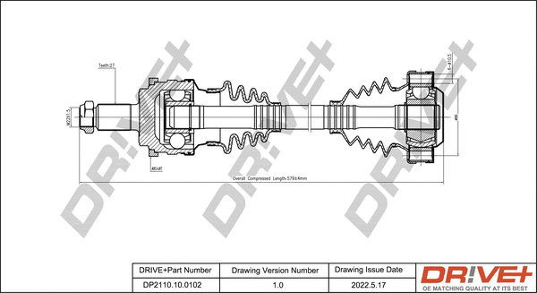 Arbre de transmission Dr!ve+ DP2110.10.0102