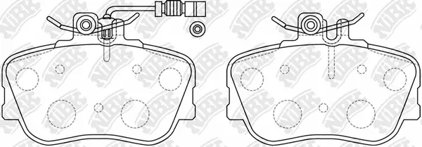 Kit de plaquettes de frein, frein à disque NiBK PN0025W