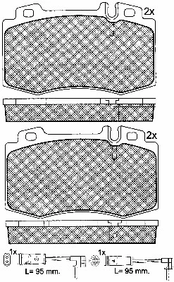 Kit de plaquettes de frein, frein à disque BSF 10797