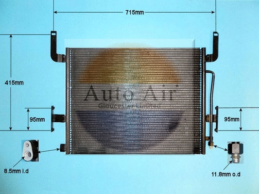 Condenseur, climatisation AUTO AIR GLOUCESTER 16-1298