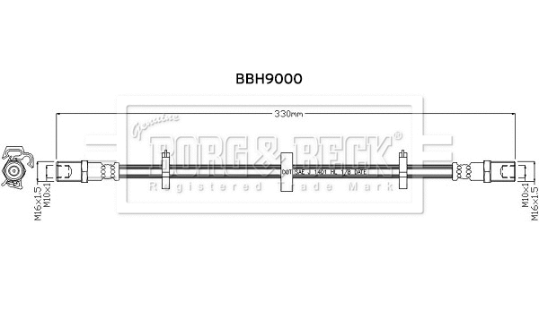 Flexible de frein BORG & BECK BBH9000