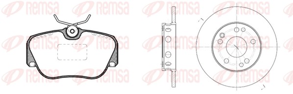 Kit de freins, frein à disques REMSA 8284.00
