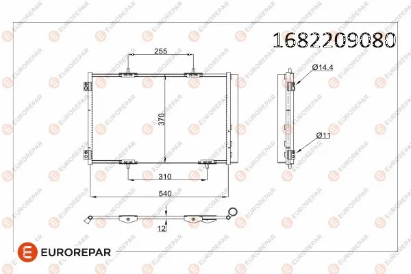 Condenseur, climatisation EUROREPAR 1682209080