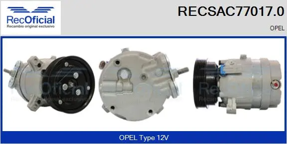 Compresseur, climatisation RECOFICIAL RECSAC77017.0