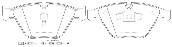 Kit de plaquettes de frein, frein à disque SB BP32518W