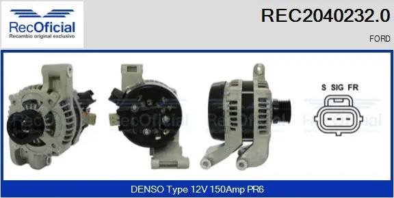 Alternateur RECOFICIAL REC2040232.0