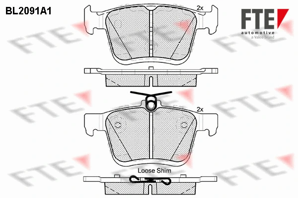 Kit de plaquettes de frein, frein à disque FTE 9010676