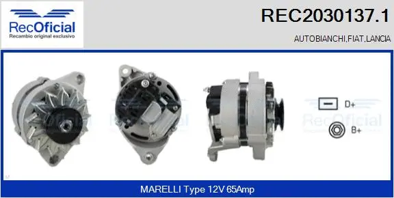 Alternateur RECOFICIAL REC2030137.1