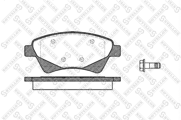 Kit de plaquettes de frein, frein à disque STELLOX 987 020-SX