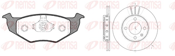 Kit de freins, frein à disques REMSA 8609.02