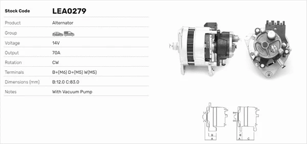 Alternateur LUSA LEA0279