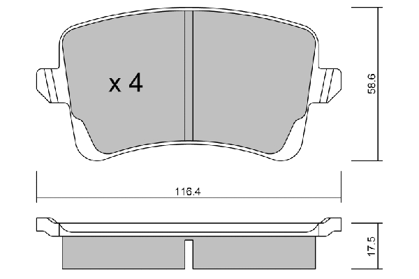 Kit de plaquettes de frein, frein à disque AISIN BPVW-2009
