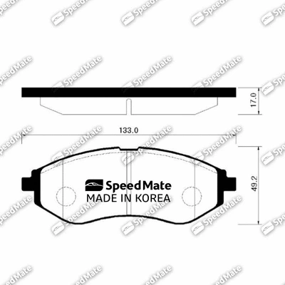 Kit de plaquettes de frein, frein à disque SpeedMate SM-BPG013