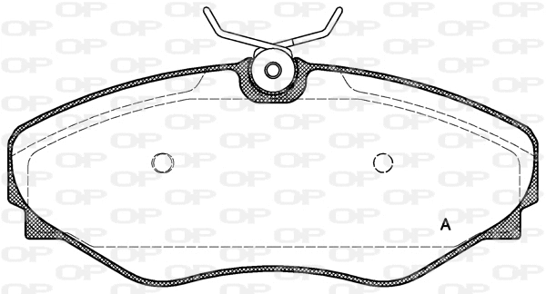 Kit de plaquettes de frein, frein à disque OPEN PARTS BPA0834.20