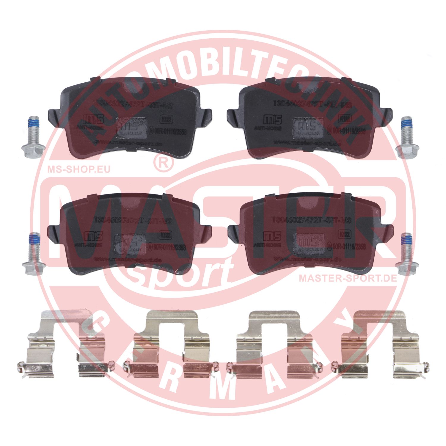 Kit de plaquettes de frein, frein à disque MASTER-SPORT GERMANY 13046027472T-SET-MS