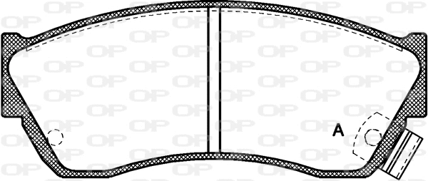 Kit de plaquettes de frein, frein à disque OPEN PARTS BPA0147.22