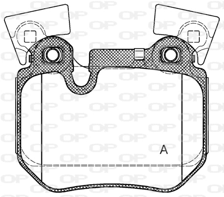 Kit de plaquettes de frein, frein à disque OPEN PARTS BPA1373.00