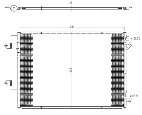 Condenseur, climatisation NRF 350472