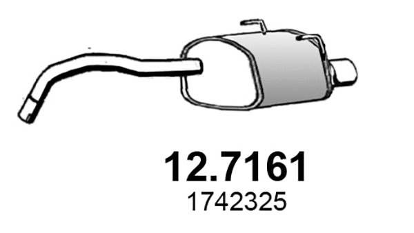 Silencieux arrière ASSO 12.7161