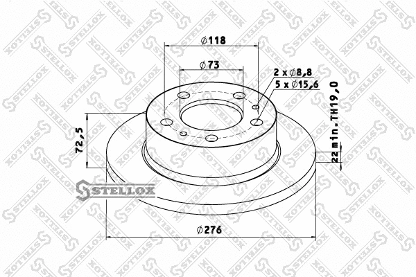 Disque de frein STELLOX 85-00719-SX