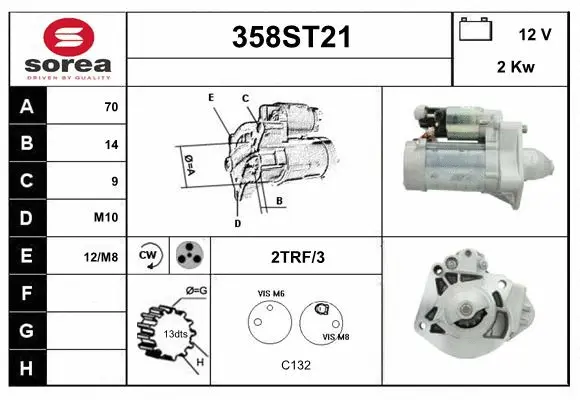 Démarreur STARTCAR 358ST21