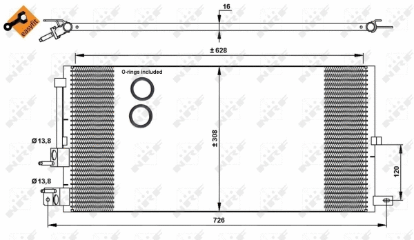 Condenseur, climatisation NRF 35885