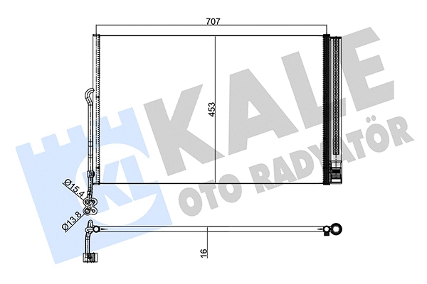Condenseur, climatisation KALE OTO RADYATÖR 345605