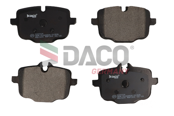 Kit de plaquettes de frein, frein à disque DACO Germany 320324