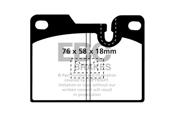 Kit de plaquettes de frein, frein à disque EBC Brakes DP3346C