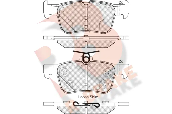 Kit de plaquettes de frein, frein à disque R BRAKE RB2198