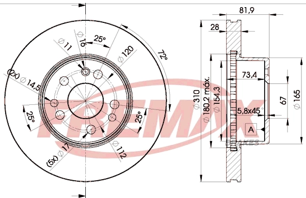 Disque de frein FREMAX BD-0312