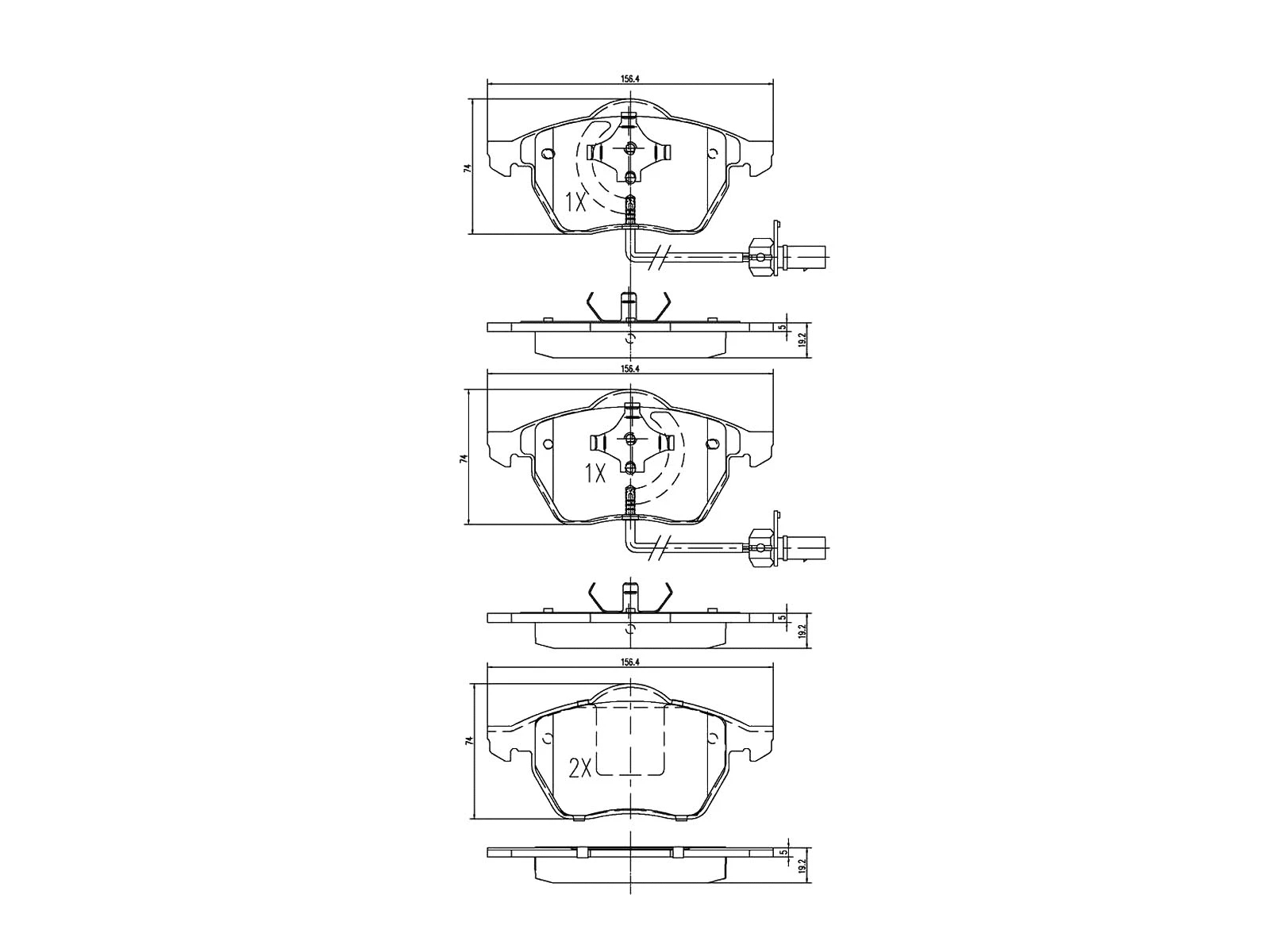 Kit de plaquettes de frein, frein à disque A.Z. Meisterteile AZMT-44-022-1059