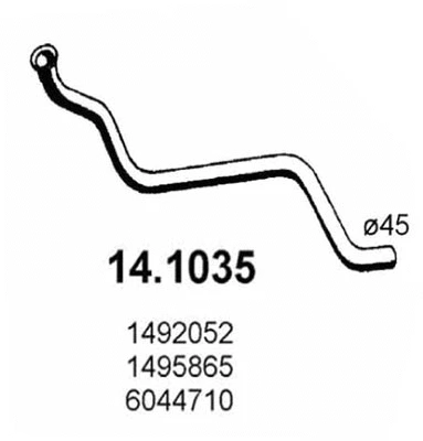 Tuyau d'échappement ASSO 14.1035