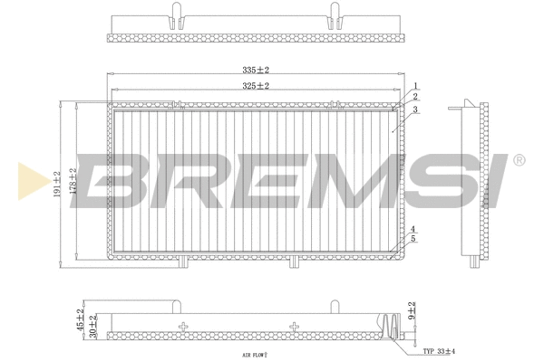 Filtre, air de l'habitacle BREMSI FC0998