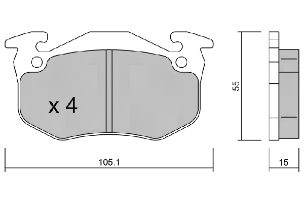 Kit de plaquettes de frein, frein à disque AISIN BPRE-1017