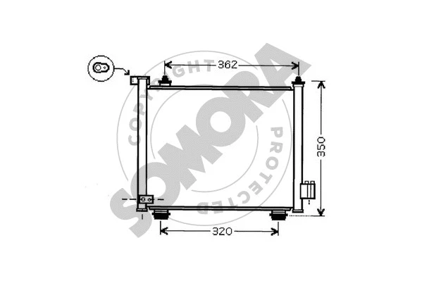 Condenseur, climatisation SOMORA 210160A