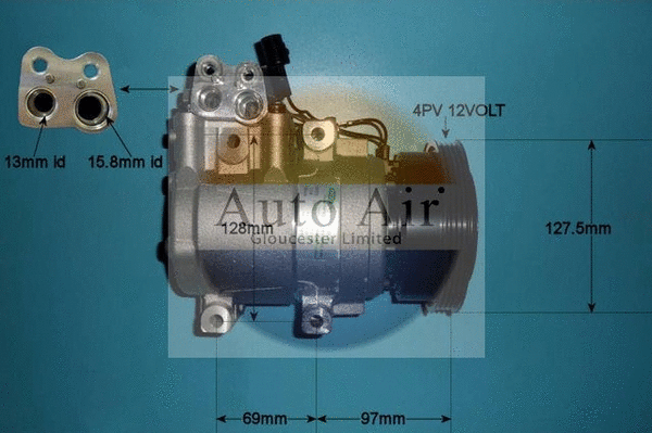 Compresseur, climatisation AUTO AIR GLOUCESTER 14-1014