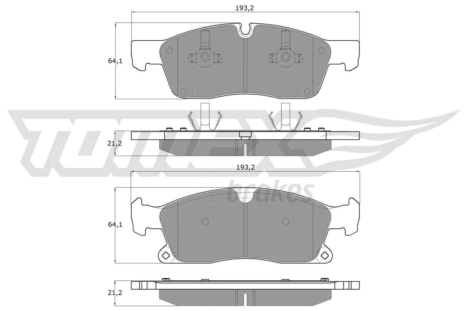Kit de plaquettes de frein, frein à disque TOMEX Brakes TX 19-28