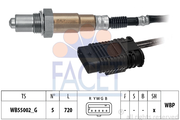Sonde lambda FACET 10.8580