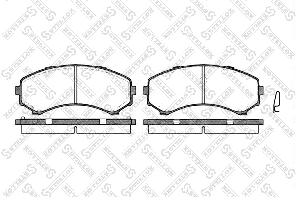 Kit de plaquettes de frein, frein à disque STELLOX 407 000-SX