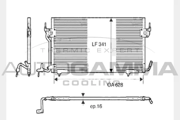 Condenseur, climatisation AUTOGAMMA 104587