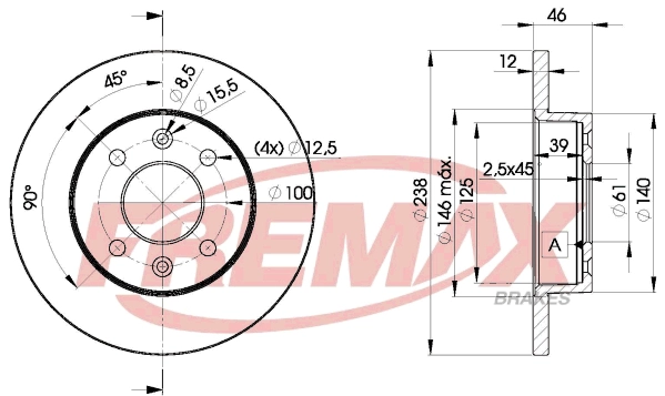 Disque de frein FREMAX BD-4286