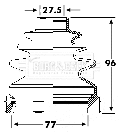 Jeu de joints-soufflets, arbre de commande BORG & BECK BCB6244
