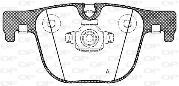 Kit de plaquettes de frein, frein à disque OPEN PARTS BPA1493.00
