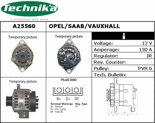 Alternateur Technika A25560