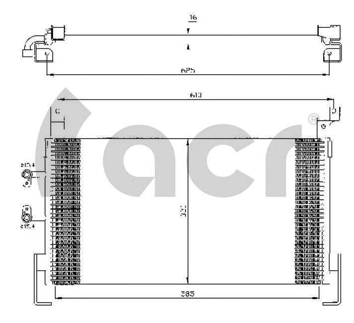 Condenseur, climatisation ACR 300478
