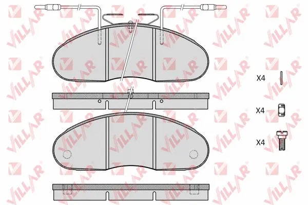 Kit de plaquettes de frein, frein à disque VILLAR 626.0580