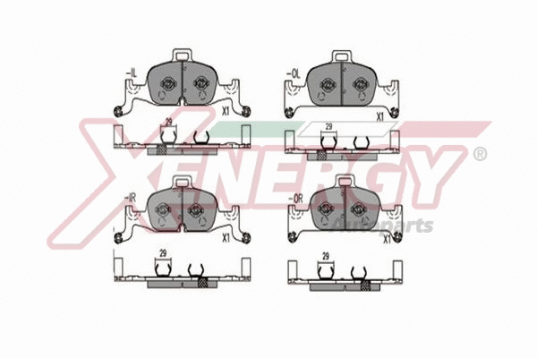 Kit de plaquettes de frein, frein à disque AP XENERGY X41387