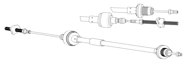Tirette à câble, commande d'embrayage CEF OP01154