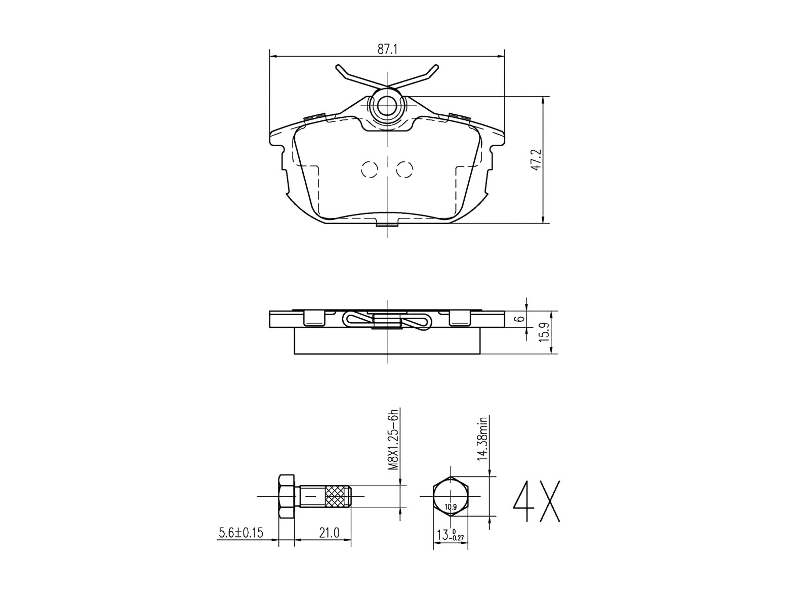 Kit de plaquettes de frein, frein à disque A.Z. Meisterteile AZMT-44-022-1025